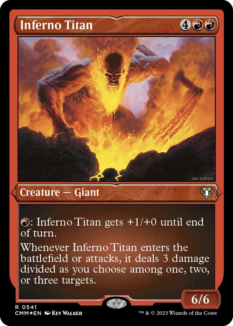 Inferno Titan (Foil Etched) [Commander Masters] | Galaxy Games LLC