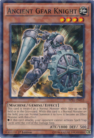 Ancient Gear Knight [BP03-EN033] Shatterfoil Rare | Galaxy Games LLC