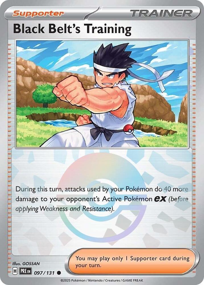 Black Belt's Training (097/131) (Poke Ball Pattern) [Scarlet & Violet: Prismatic Evolutions] | Galaxy Games LLC