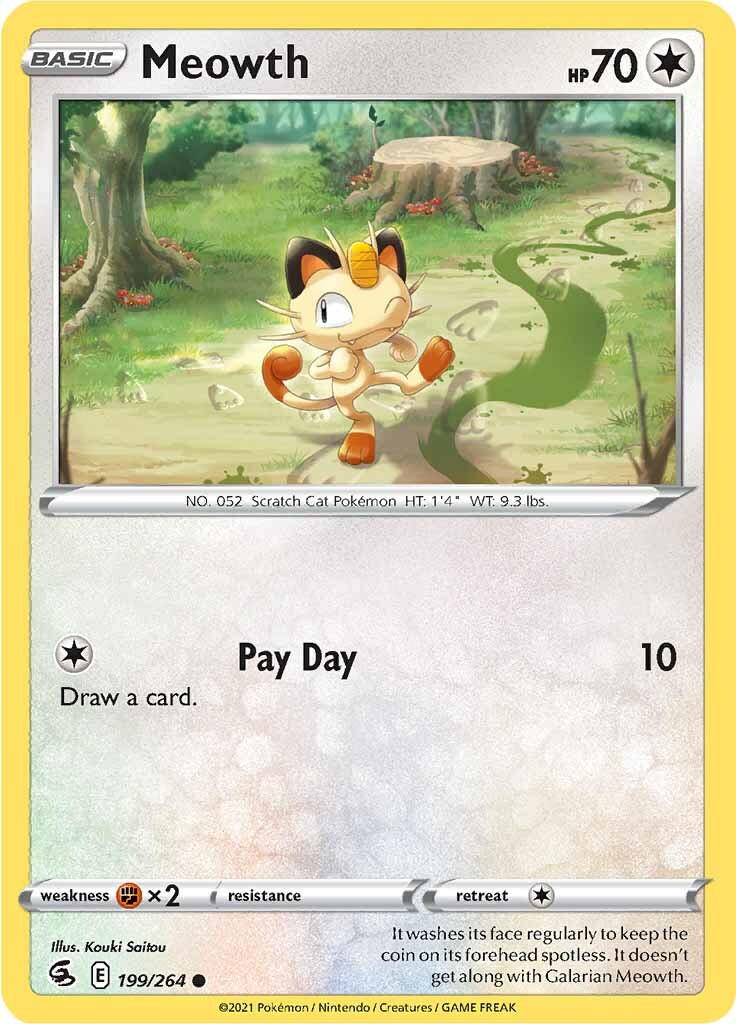 Meowth (199/264) [Sword & Shield: Fusion Strike] | Galaxy Games LLC