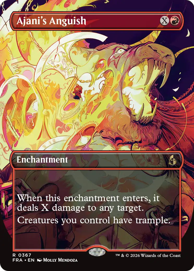 Ajani's Anguish (Borderless) [Reality Fracture] | Galaxy Games LLC