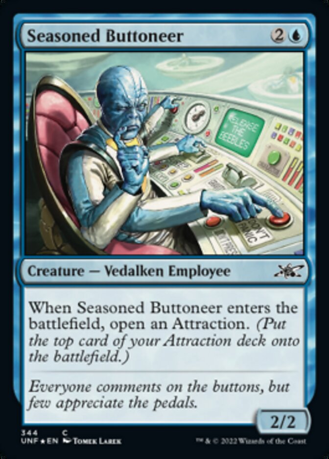 Seasoned Buttoneer (Galaxy Foil) [Unfinity] | Galaxy Games LLC