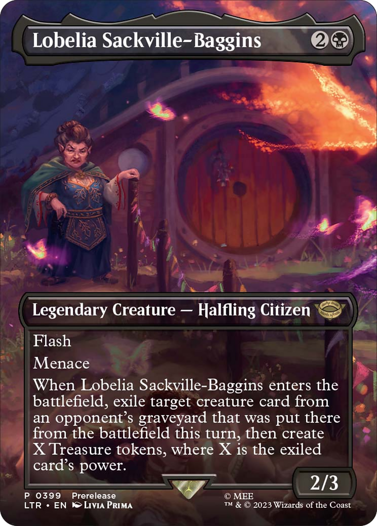 Lobelia Sackville-Baggins (Borderless Alternate Art) [The Lord of the Rings: Tales of Middle-Earth] | Galaxy Games LLC