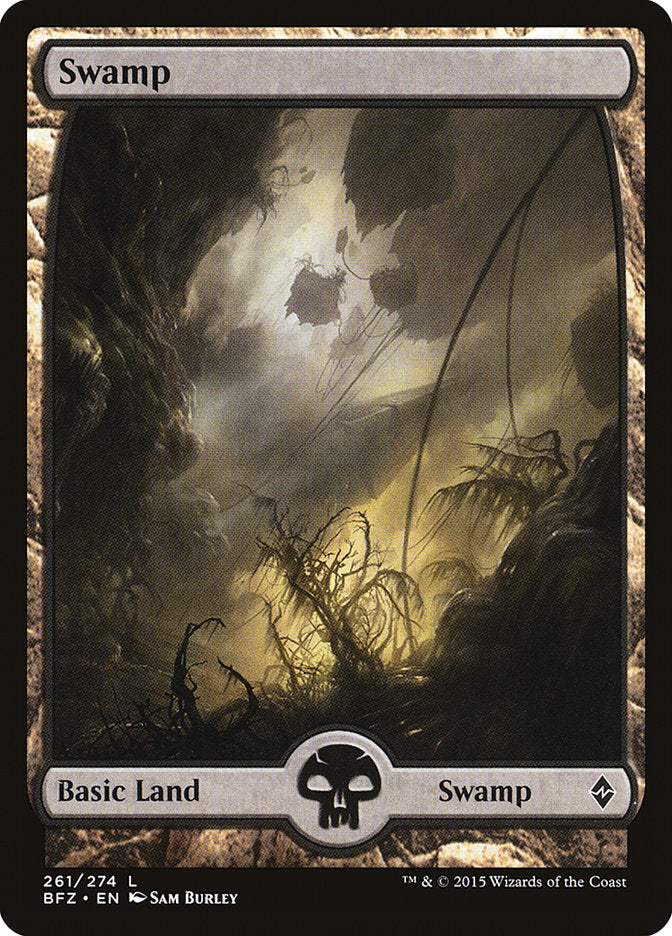 Swamp (261) (Full Art) [Battle for Zendikar] | Galaxy Games LLC