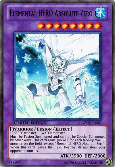 Elemental Hero Absolute Zero [GENF-ENSE1] Super Rare | Galaxy Games LLC