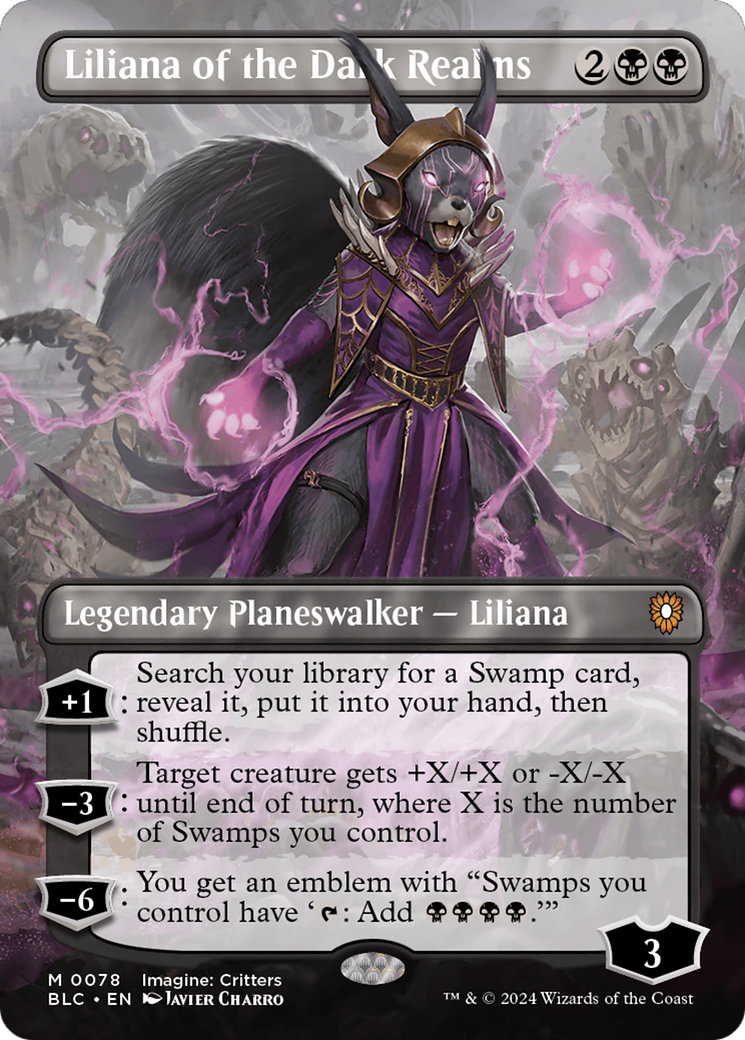 Liliana of the Dark Realms (Borderless) [Bloomburrow Commander] | Galaxy Games LLC