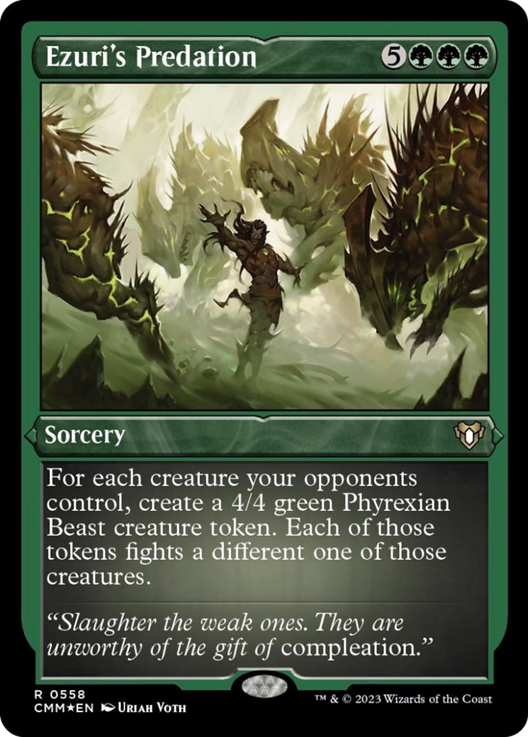 Ezuri's Predation (Foil Etched) [Commander Masters] | Galaxy Games LLC