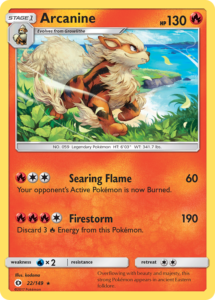 Arcanine (22/149) [Sun & Moon: Base Set] | Galaxy Games LLC