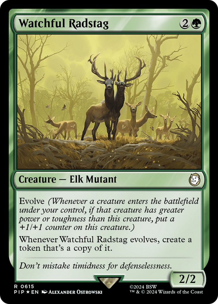 Watchful Radstag (Surge Foil) [Fallout] | Galaxy Games LLC