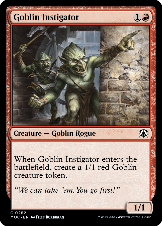 Goblin Instigator [March of the Machine Commander] | Galaxy Games LLC