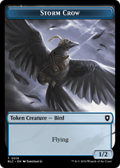 Storm Crow // Frog Lizard Double-Sided Token [Bloomburrow Commander Tokens] | Galaxy Games LLC