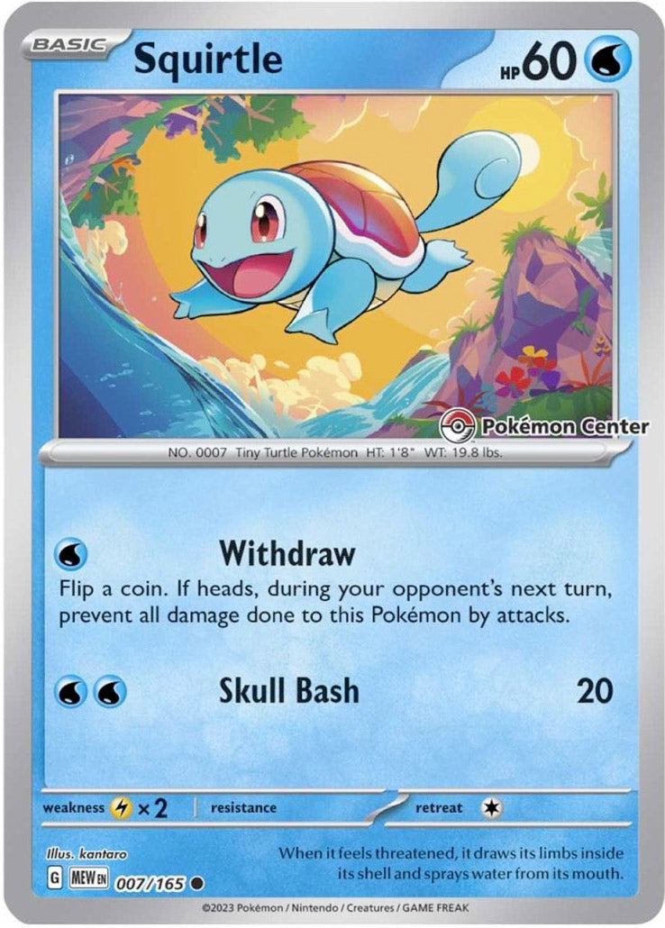 Squirtle (007/165) (Pokemon Center Exclusive) [Scarlet & Violet: Black Star Promos] | Galaxy Games LLC