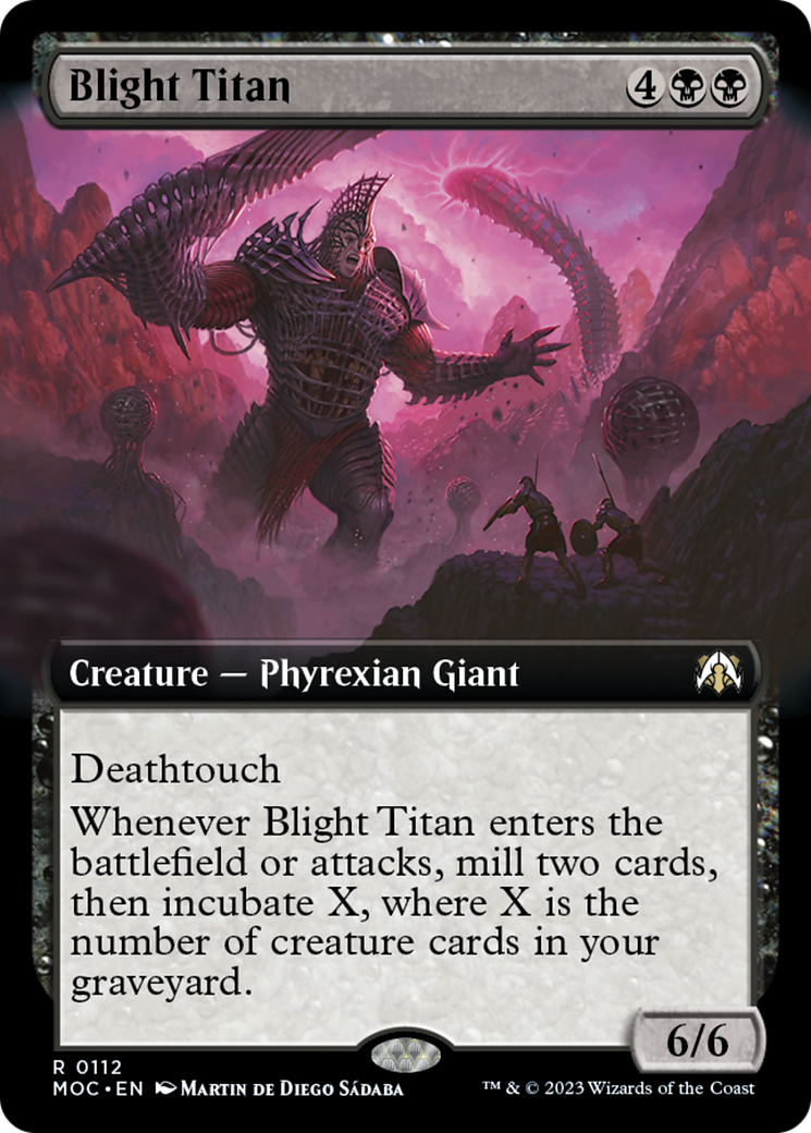 Blight Titan (Extended Art) [March of the Machine Commander] | Galaxy Games LLC