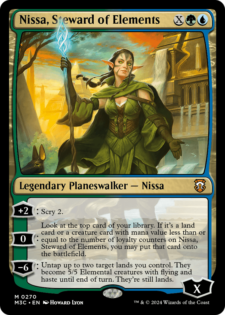 Nissa, Steward of Elements (Ripple Foil) [Modern Horizons 3 Commander] | Galaxy Games LLC