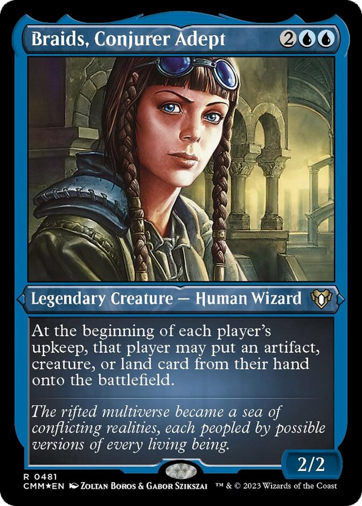 Braids, Conjurer Adept (Foil Etched) [Commander Masters] | Galaxy Games LLC