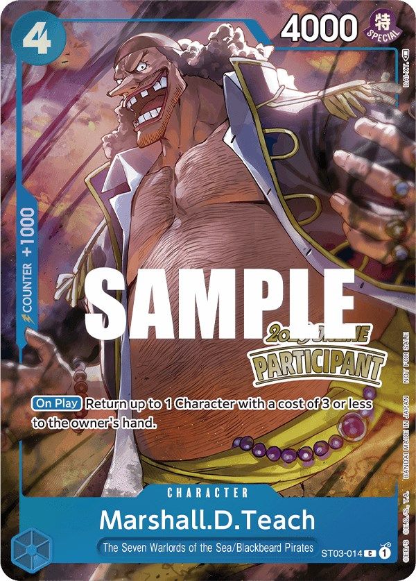 Marshall.D.Teach (Online Regional 2023) [Participant] [One Piece Promotion Cards] | Galaxy Games LLC