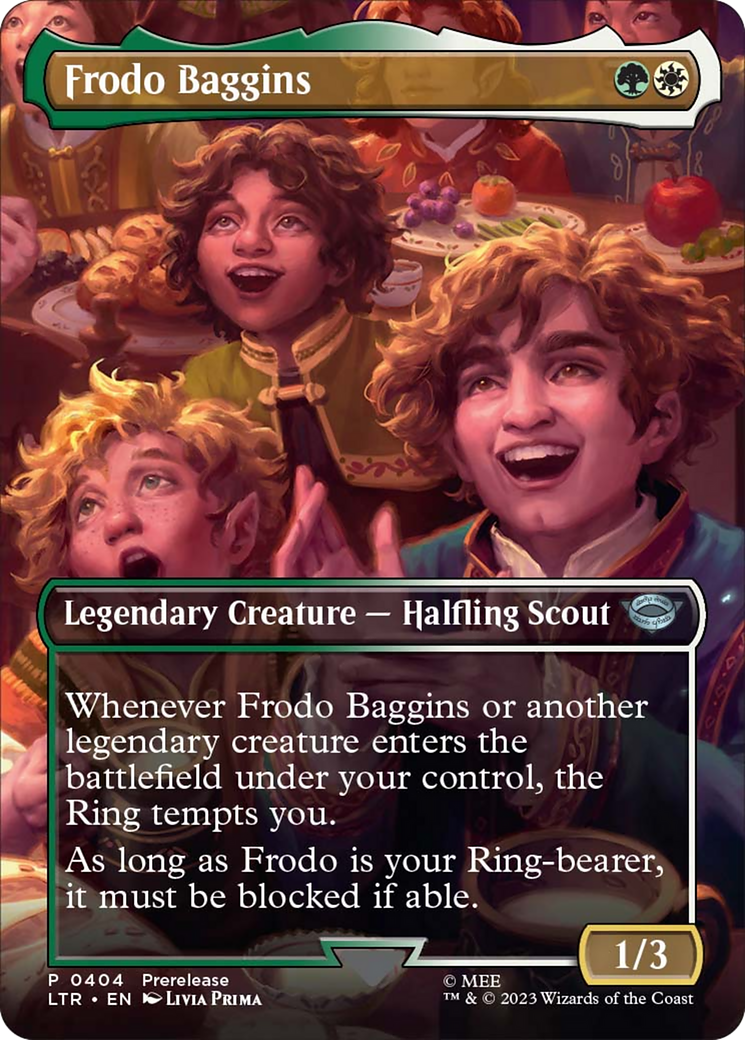 Frodo Baggins (Borderless Alternate Art) [The Lord of the Rings: Tales of Middle-Earth] | Galaxy Games LLC