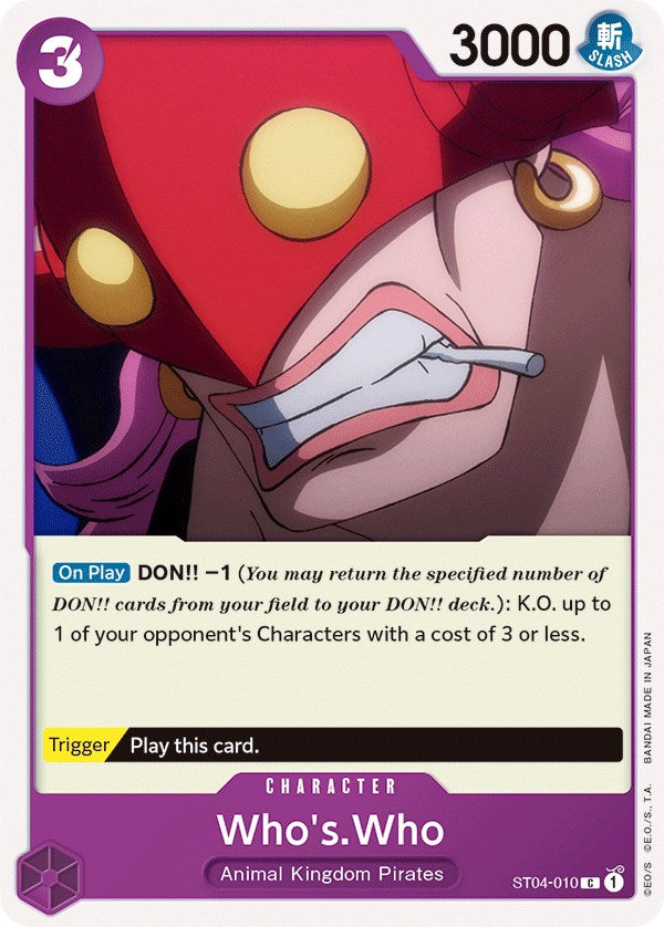 Who's.Who [Starter Deck: Animal Kingdom Pirates] | Galaxy Games LLC