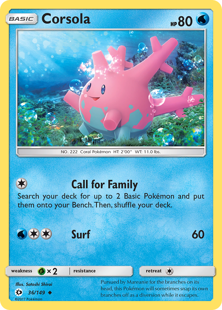 Corsola (36/149) [Sun & Moon: Base Set] | Galaxy Games LLC