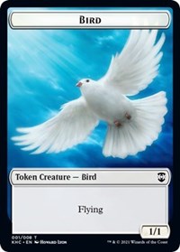 Bird // Spirit Double-Sided Token [Kaldheim Commander Tokens] | Galaxy Games LLC