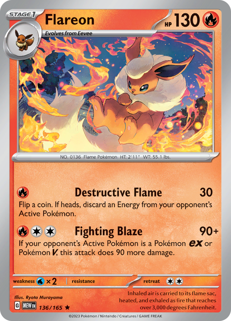 Flareon (136/165) [Scarlet & Violet 151] | Galaxy Games LLC