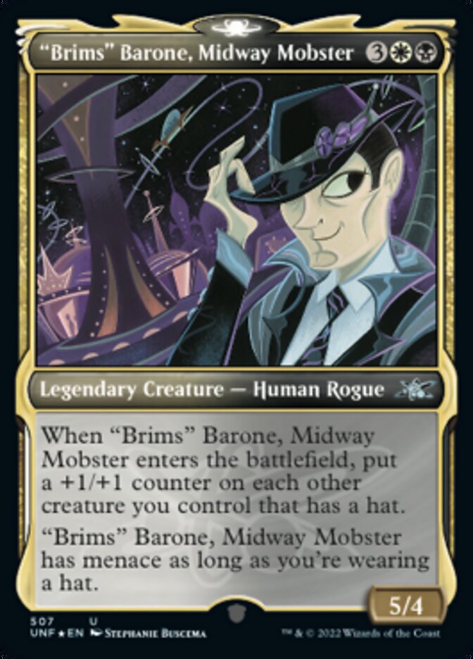 "Brims" Barone, Midway Mobster (Showcase) (Galaxy Foil) [Unfinity] | Galaxy Games LLC