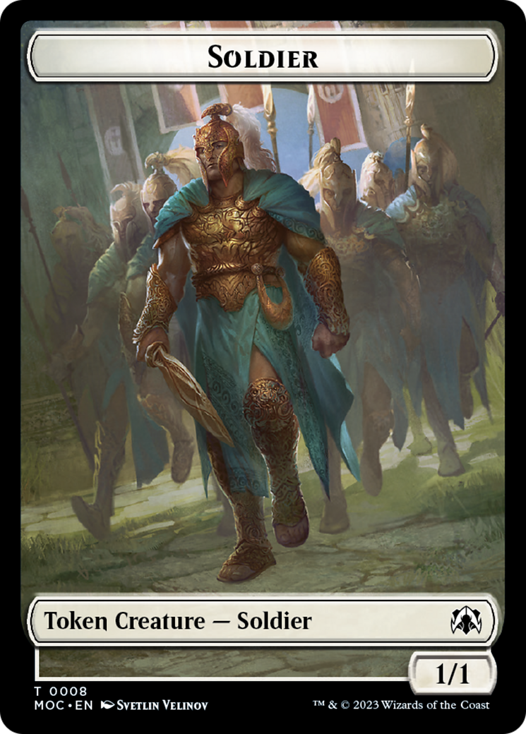Vampire Knight // Soldier Double-Sided Token [March of the Machine Commander Tokens] | Galaxy Games LLC