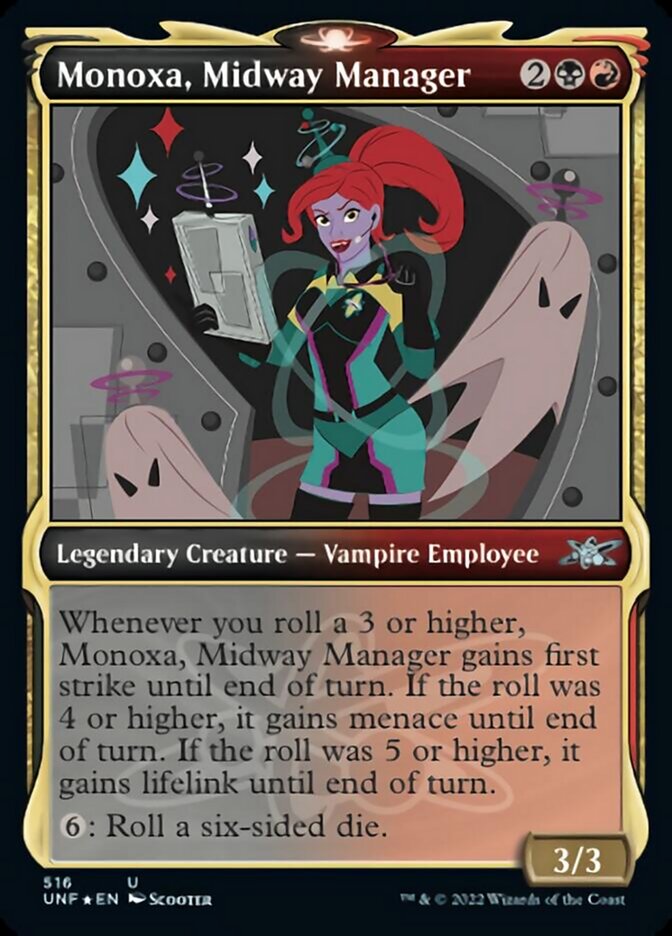 Monoxa, Midway Manager (Showcase) (Galaxy Foil) [Unfinity] | Galaxy Games LLC