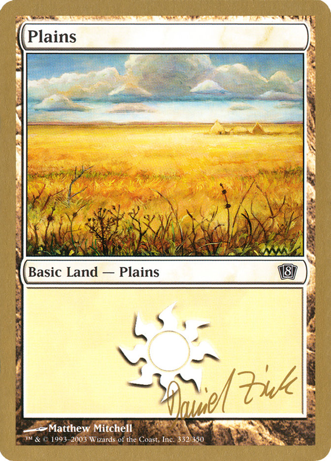 Plains (dz332) (Daniel Zink) [World Championship Decks 2003] | Galaxy Games LLC