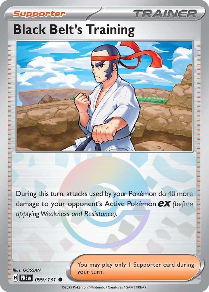 Black Belt's Training (099/131) (Poke Ball Pattern) [Scarlet & Violet: Prismatic Evolutions] | Galaxy Games LLC