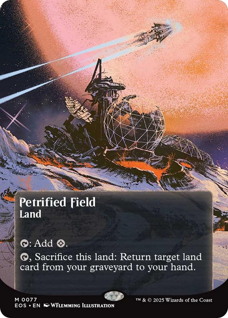 Petrified Field (0077) (Borderless) [Edge of Eternities: Stellar Sights] | Galaxy Games LLC