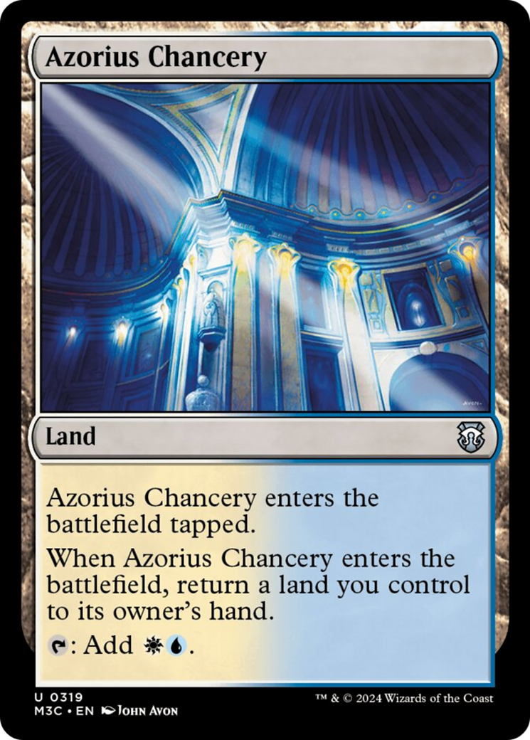 Azorius Chancery (Ripple Foil) [Modern Horizons 3 Commander] | Galaxy Games LLC