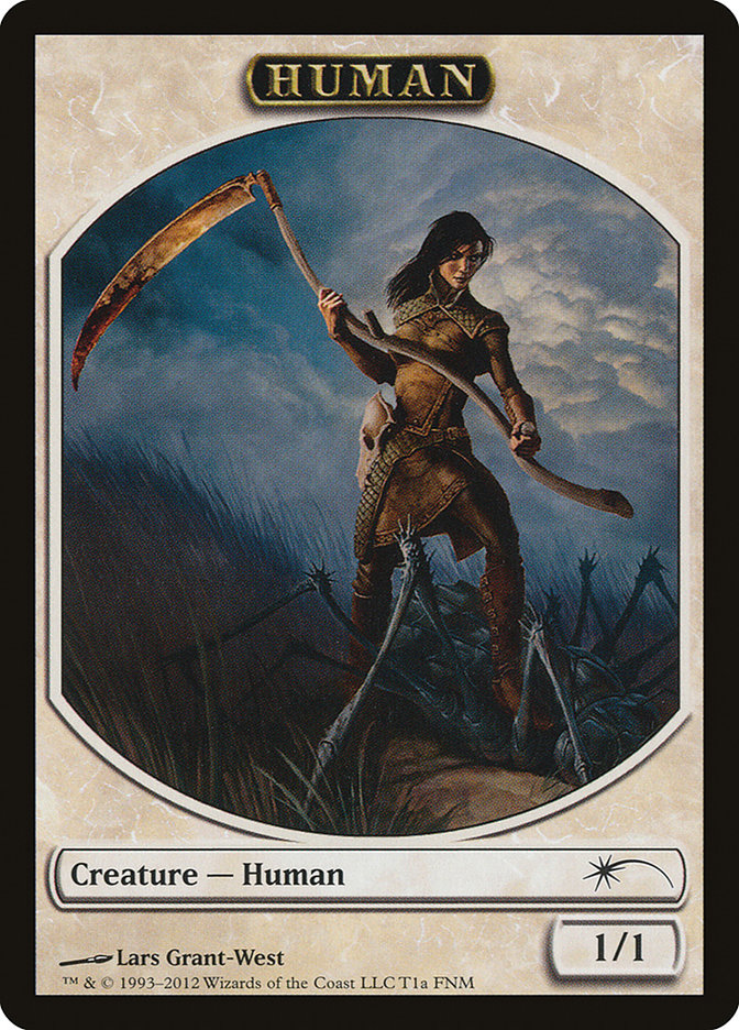 Human // Wolf Double-Sided Token [Friday Night Magic 2012] | Galaxy Games LLC