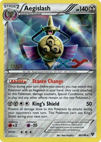 Aegislash (86/146) (Staff Prerelease Promo) [XY: Black Star Promos] | Galaxy Games LLC