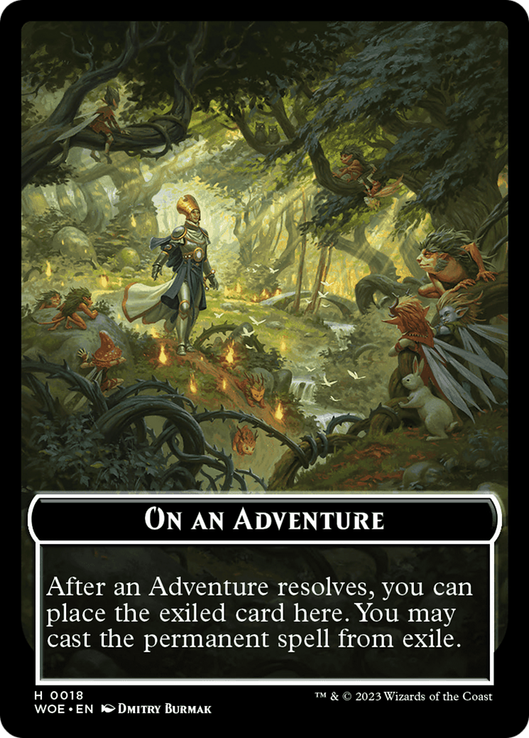On an Adventure Emblem [Wilds of Eldraine Tokens] | Galaxy Games LLC