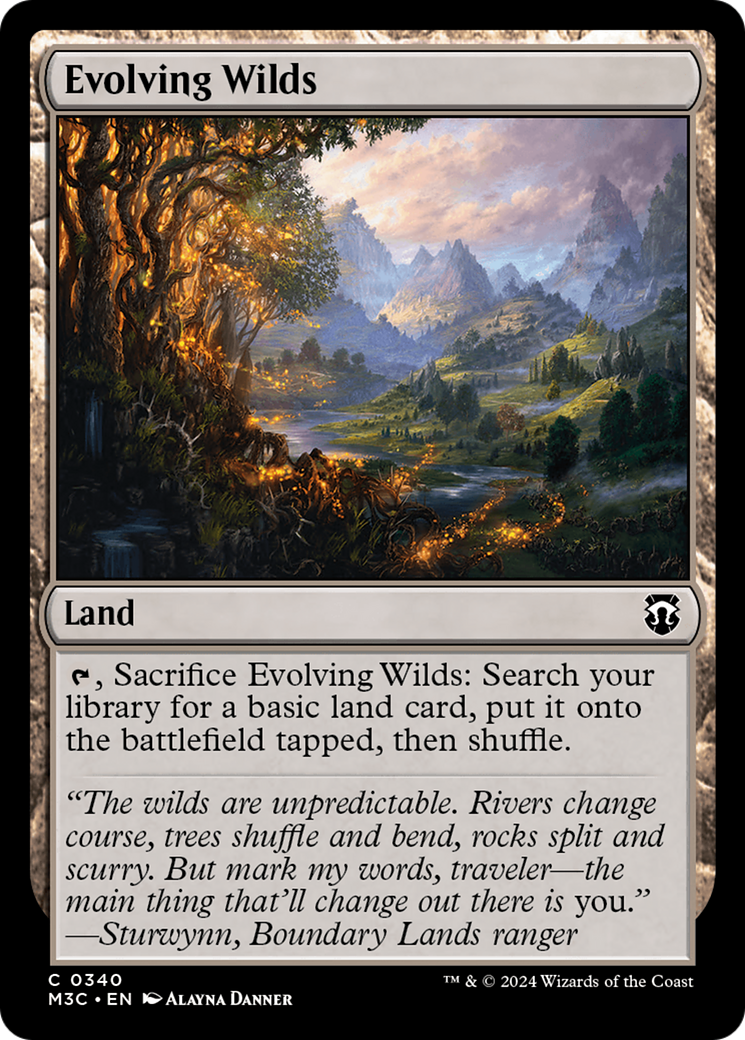 Evolving Wilds (Ripple Foil) [Modern Horizons 3 Commander] | Galaxy Games LLC