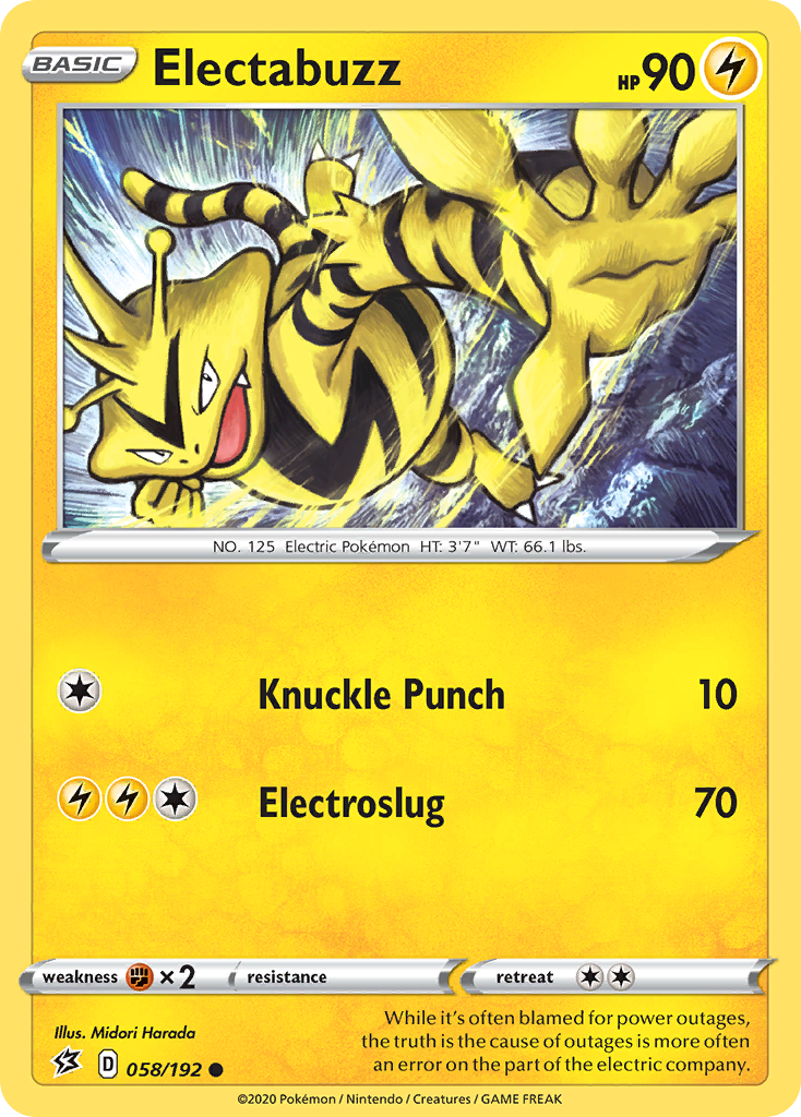 Electabuzz (058/192) [Sword & Shield: Rebel Clash] | Galaxy Games LLC