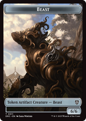 Construct // Beast (0011) Double-Sided Token [Aetherdrift Commander Tokens] | Galaxy Games LLC