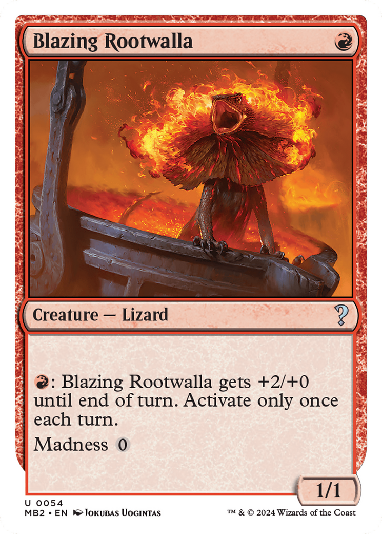 Blazing Rootwalla (White Border) [Mystery Booster 2] | Galaxy Games LLC