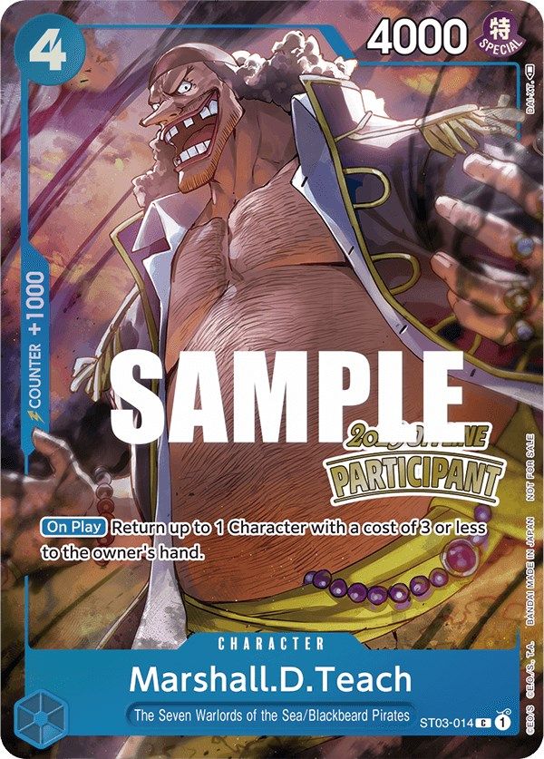 Marshall.D.Teach (Offline Regional 2023) [Participant] [One Piece Promotion Cards] | Galaxy Games LLC