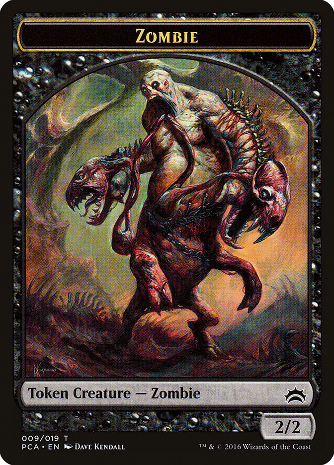 Zombie // Hellion Double-Sided Token [Planechase Anthology Tokens] | Galaxy Games LLC