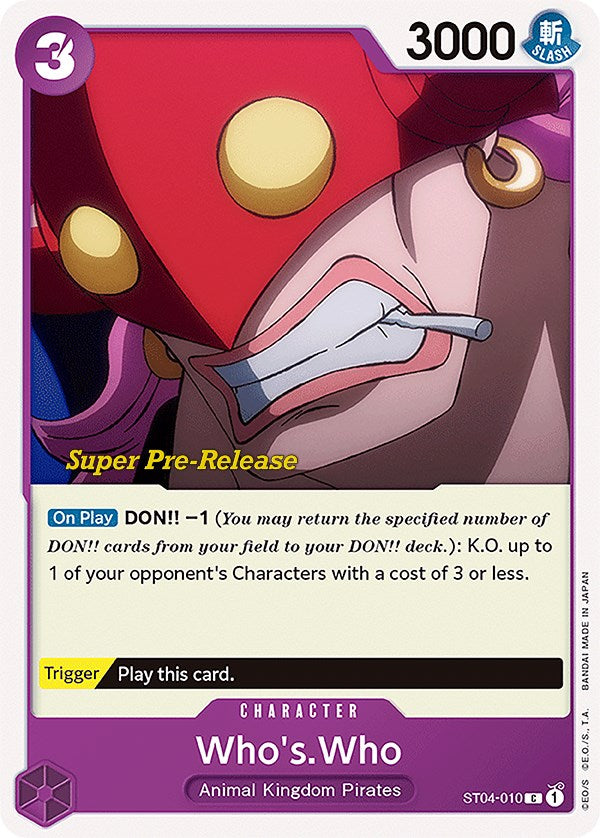 Who's.Who [Super Pre-Release Starter Deck: Animal Kingdom Pirates] | Galaxy Games LLC