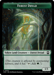 Forest Dryad // Vivien Reid Emblem Double-Sided Token [Modern Horizons 3 Commander Tokens] | Galaxy Games LLC
