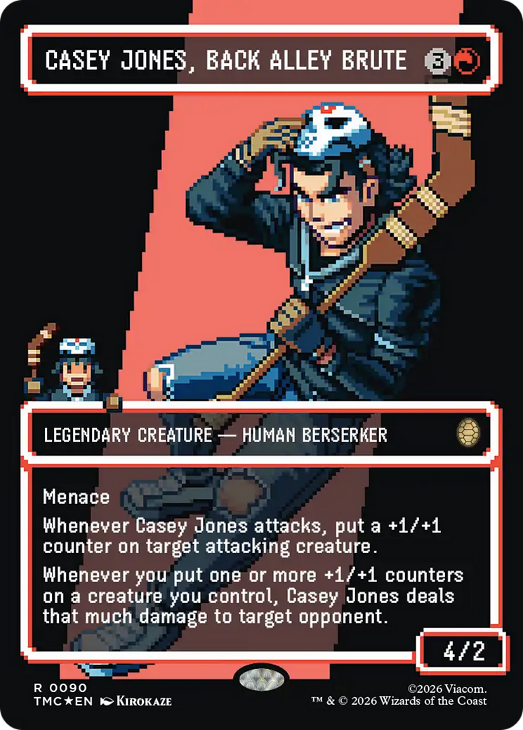 Casey Jones, Back Alley Brute (Borderless) (Surge Foil) [Teenage Mutant Ninja Turtles Commander] | Galaxy Games LLC