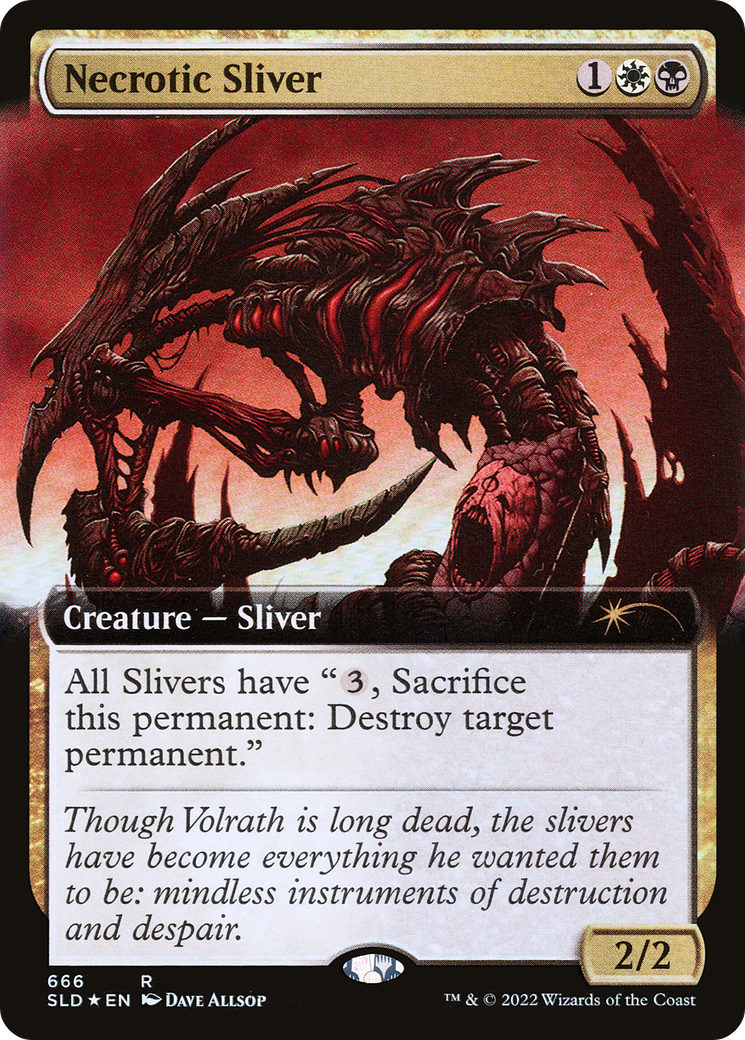 Necrotic Sliver (Extended Art) [Secret Lair Drop Promos] | Galaxy Games LLC