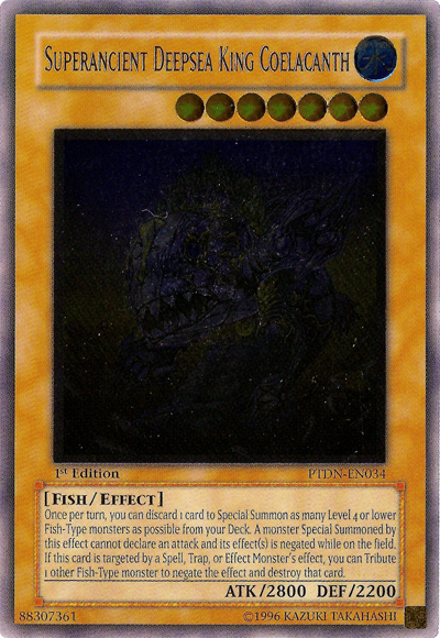 Superancient Deepsea King Coelacanth [PTDN-EN034] Ultimate Rare | Galaxy Games LLC