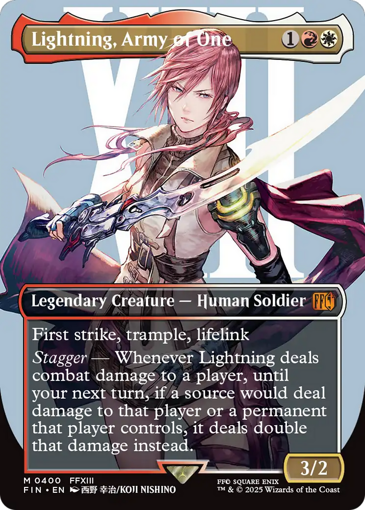 Lightning, Army of One (Borderless) (0400) [FINAL FANTASY] | Galaxy Games LLC