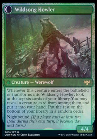 Howlpack Piper // Wildsong Howler [Innistrad: Crimson Vow Prerelease Promos] | Galaxy Games LLC