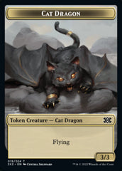 Cat Dragon // Spirit (002) Double-Sided Token [Double Masters 2022 Tokens] | Galaxy Games LLC