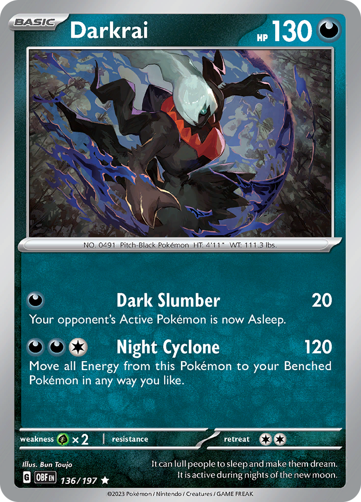 Darkrai (136/197) [Scarlet & Violet: Obsidian Flames] | Galaxy Games LLC